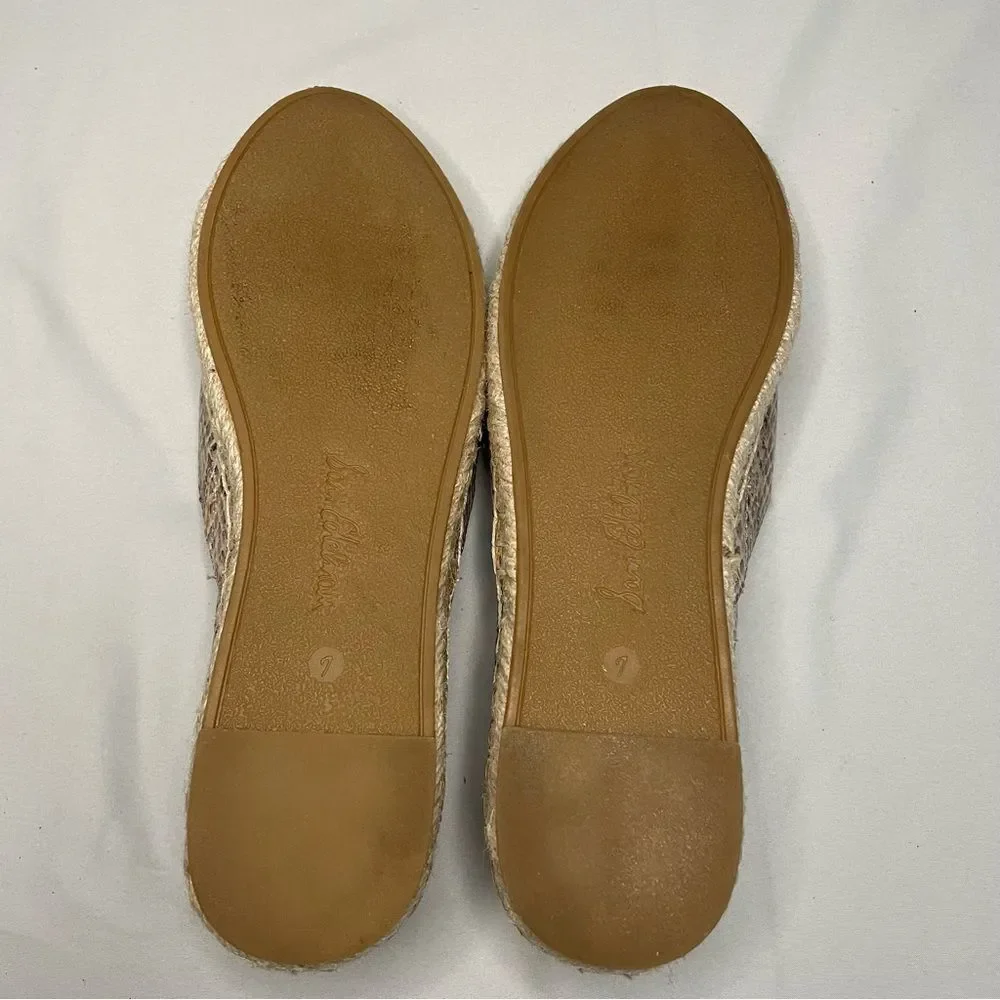 Sam Edelman Leather Snake Skin Print Espadrilles Women’s Sz 7